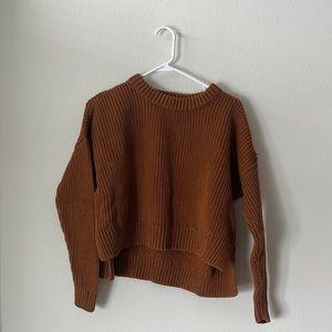 tradlands cottage crewneck in sienna, xxs